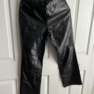 Black Leather Ann Taylor pants